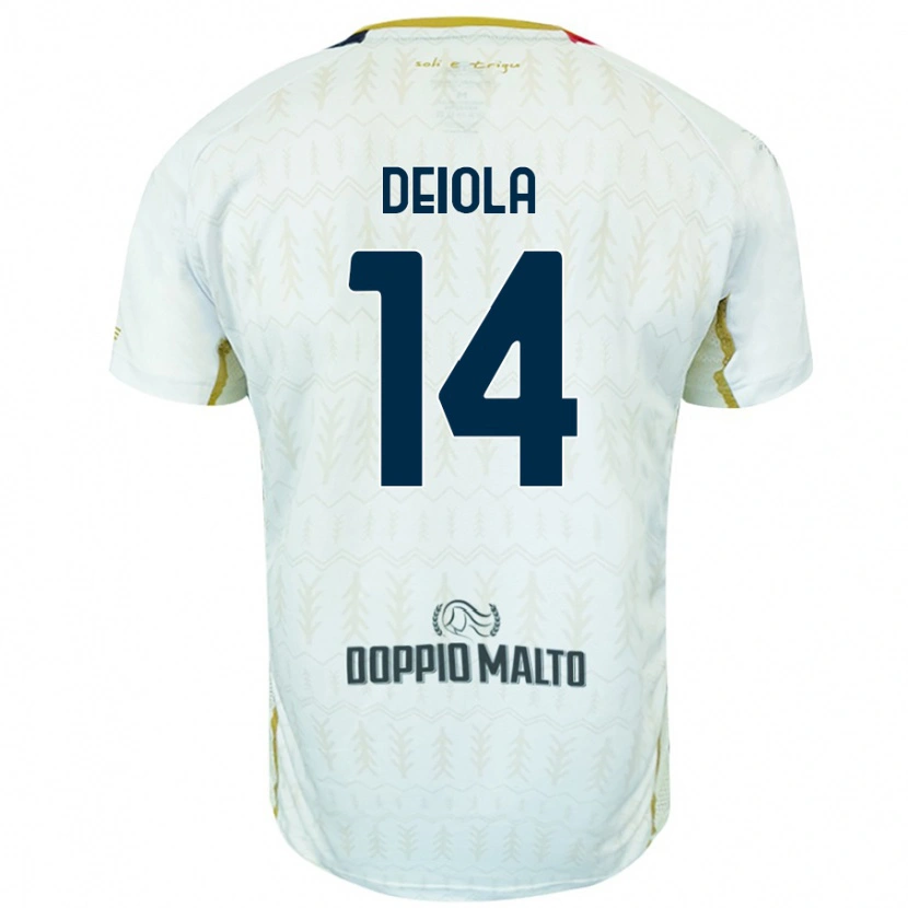 Danxen Heren Alessandro Deiola #14 Wit Uitshirt Uittenue 2024/25 T-Shirt