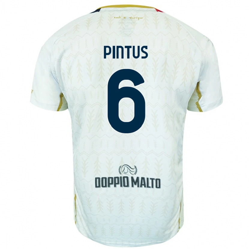 Danxen Heren Nicola Pintus #6 Wit Uitshirt Uittenue 2024/25 T-Shirt