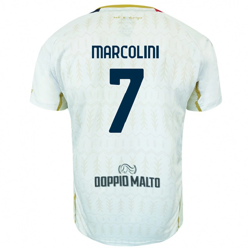 Danxen Heren Diego Marcolini #7 Wit Uitshirt Uittenue 2024/25 T-Shirt