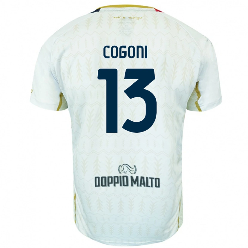 Danxen Heren Andrea Cogoni #13 Wit Uitshirt Uittenue 2024/25 T-Shirt