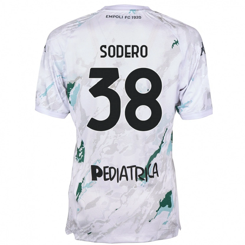 Danxen Heren Andrea Sodero #38 Grijs Uitshirt Uittenue 2024/25 T-Shirt