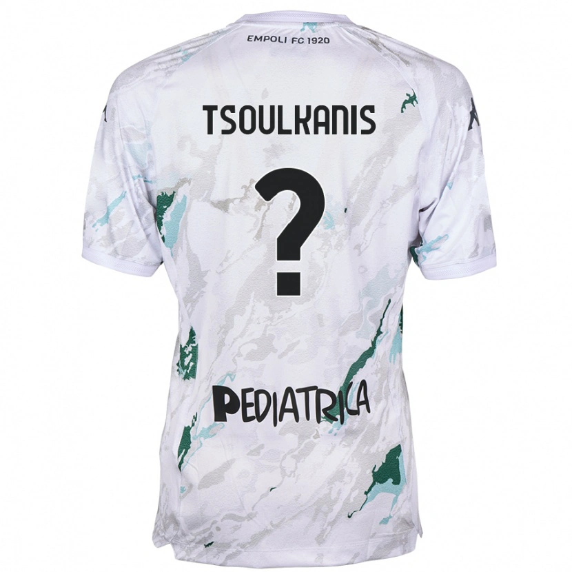 Danxen Heren Konstantinos Tsoulkanis #0 Grijs Uitshirt Uittenue 2024/25 T-Shirt