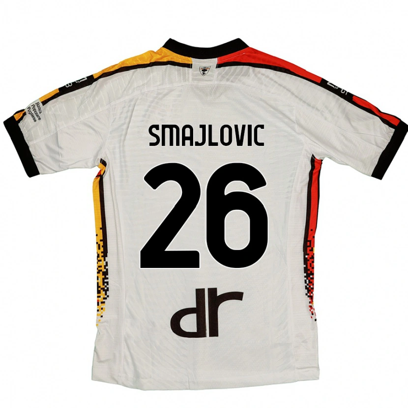 Danxen Heren Zinedin Smajlovic #26 Wit Zwart Uitshirt Uittenue 2024/25 T-Shirt