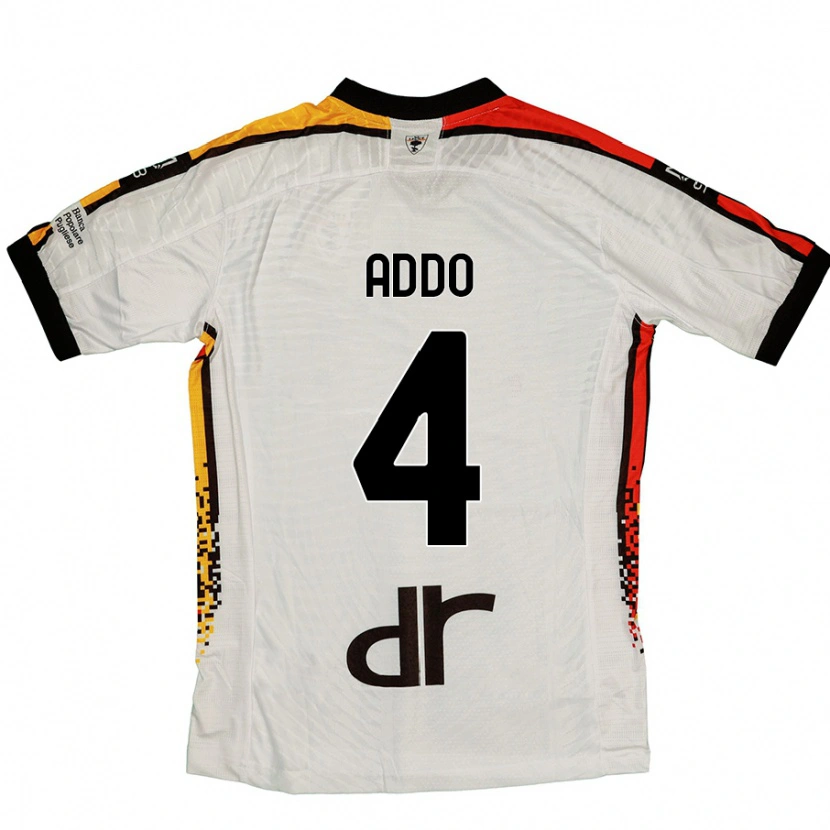 Danxen Heren Vernon Addo #4 Wit Zwart Uitshirt Uittenue 2024/25 T-Shirt