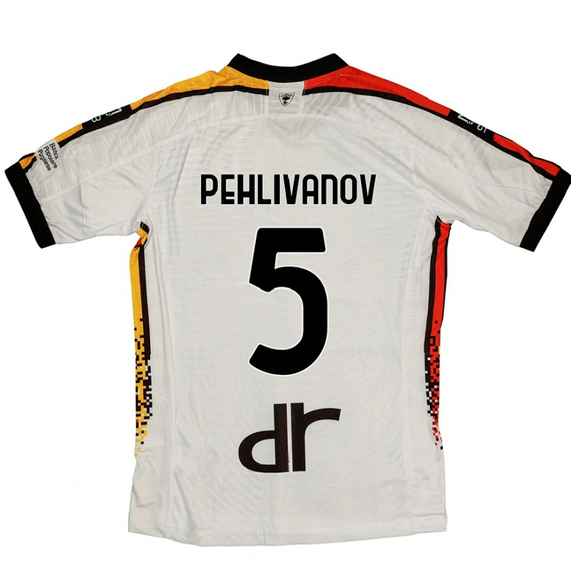 Danxen Heren Cristian Pehlivanov #5 Wit Zwart Uitshirt Uittenue 2024/25 T-Shirt