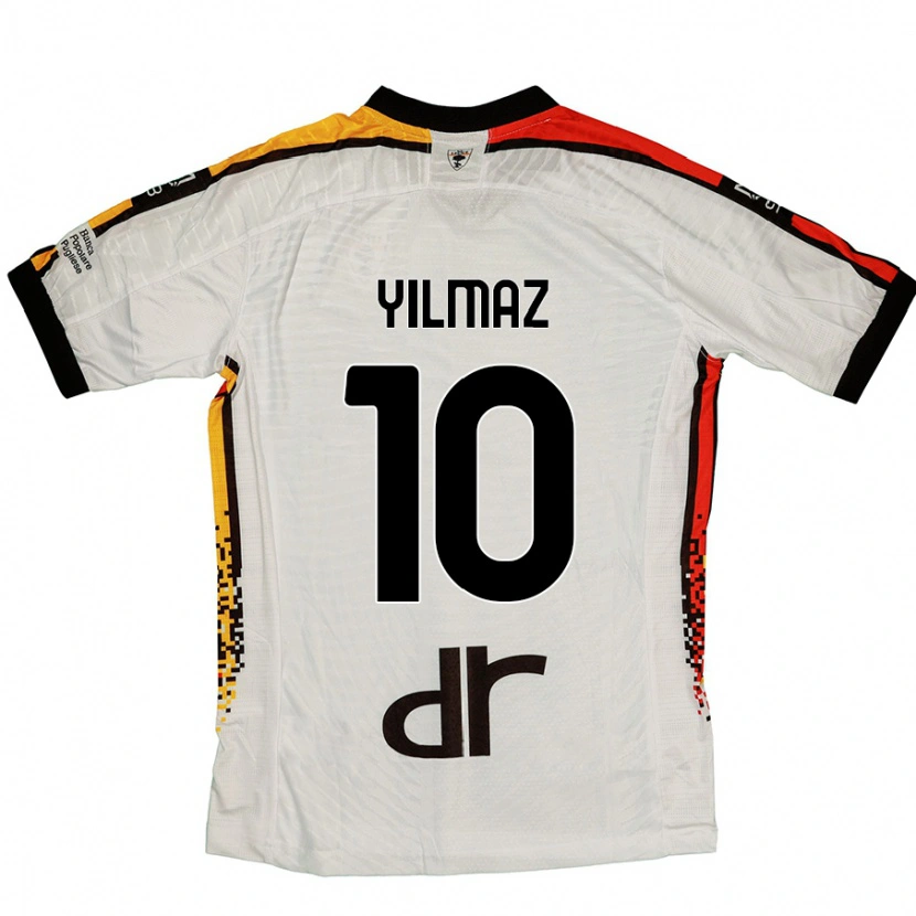 Danxen Heren Enes Yilmaz #10 Wit Zwart Uitshirt Uittenue 2024/25 T-Shirt