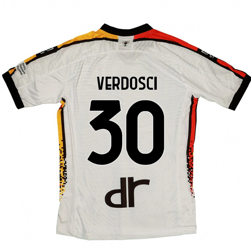 Danxen Heren Simone Verdosci #30 Wit Zwart Uitshirt Uittenue 2024/25 T-Shirt