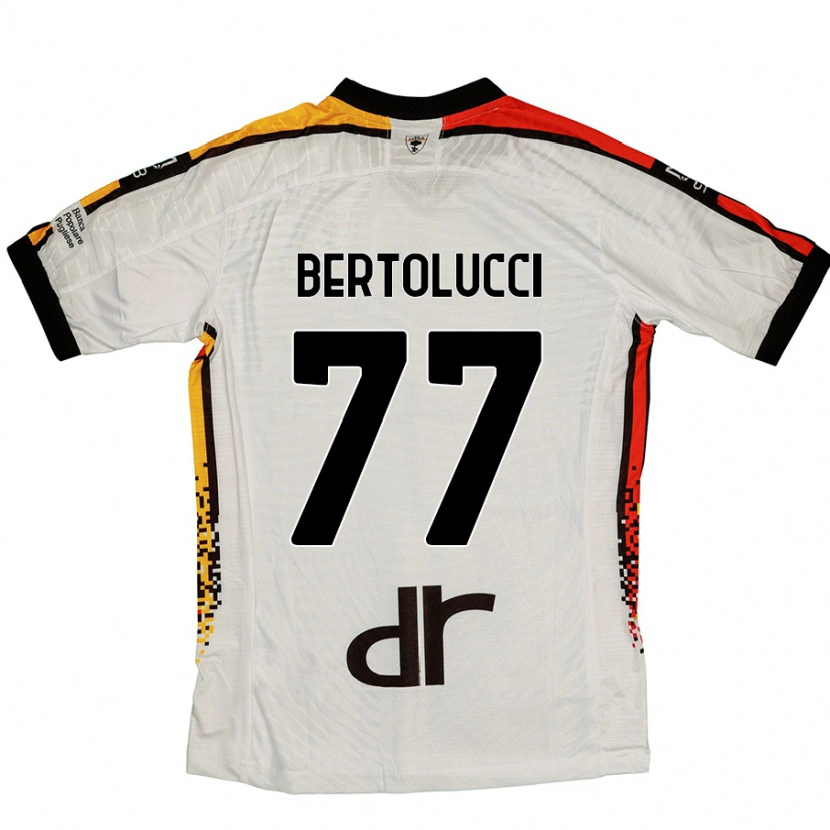 Danxen Heren Sandro Bertolucci #77 Wit Zwart Uitshirt Uittenue 2024/25 T-Shirt