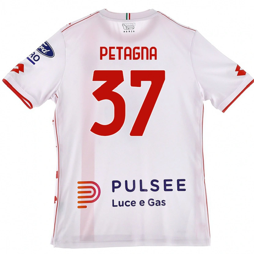 Danxen Heren Andrea Petagna #37 Wit Rood Uitshirt Uittenue 2024/25 T-Shirt