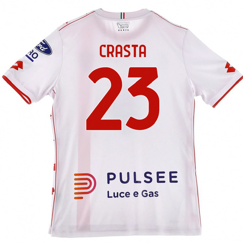 Danxen Heren Mario Crasta #23 Wit Rood Uitshirt Uittenue 2024/25 T-Shirt