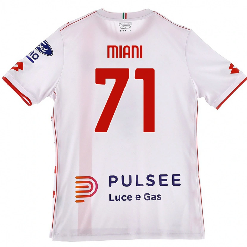 Danxen Heren Arthur Miani #71 Wit Rood Uitshirt Uittenue 2024/25 T-Shirt