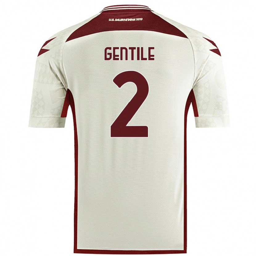 Danxen Heren Davide Gentile #2 Crèmekleur Uitshirt Uittenue 2024/25 T-Shirt