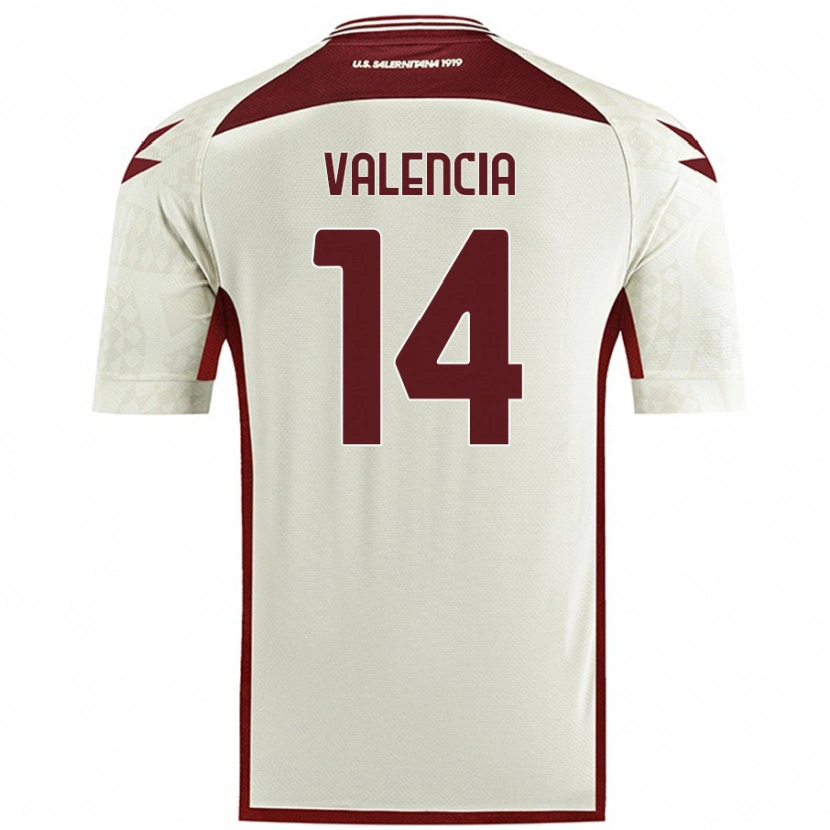 Danxen Heren Diego Valencia #14 Crèmekleur Uitshirt Uittenue 2024/25 T-Shirt