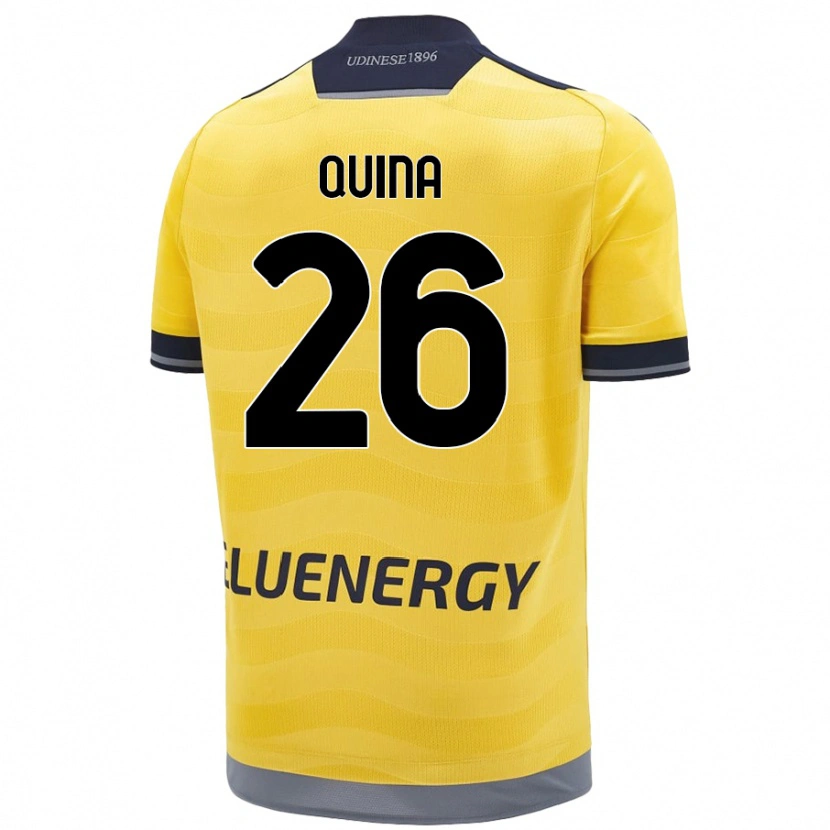 Danxen Heren Domingos Quina #26 Goud Uitshirt Uittenue 2024/25 T-Shirt