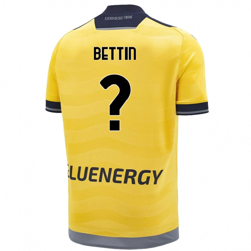 Danxen Heren Matteo Bettin #0 Goud Uitshirt Uittenue 2024/25 T-Shirt