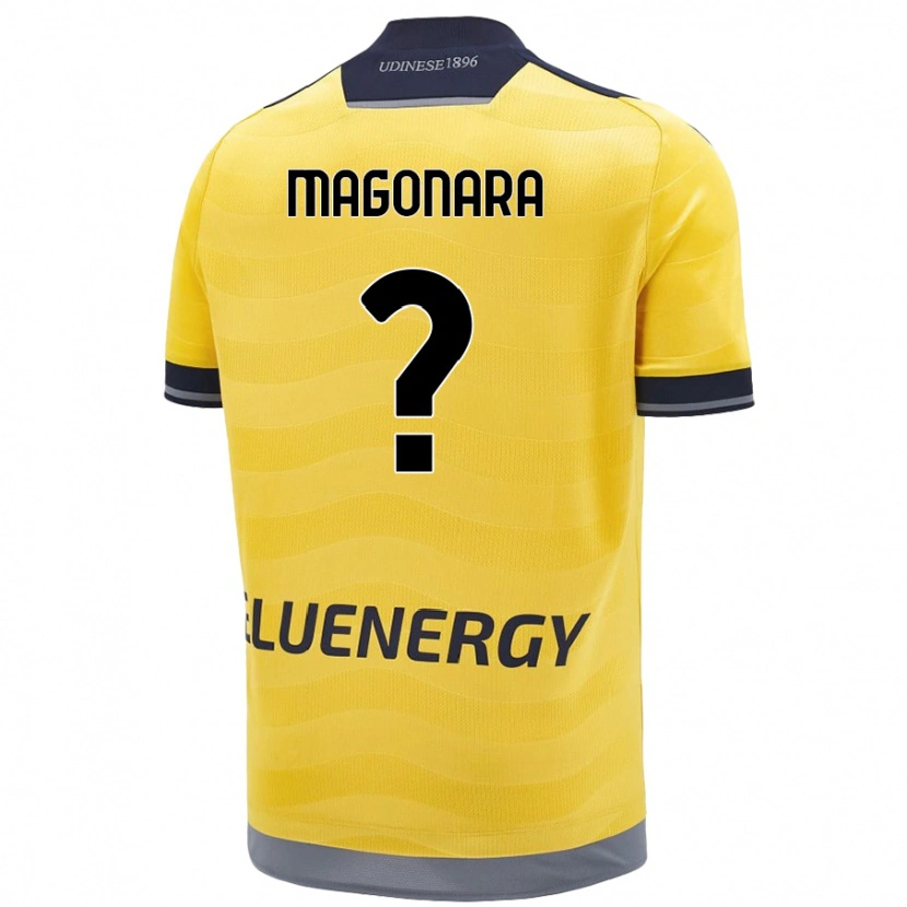 Danxen Heren Matteo Magonara #0 Goud Uitshirt Uittenue 2024/25 T-Shirt