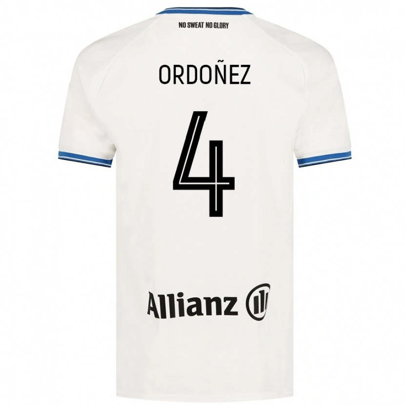 Danxen Heren Joel Ordóñez #4 Wit Uitshirt Uittenue 2024/25 T-Shirt