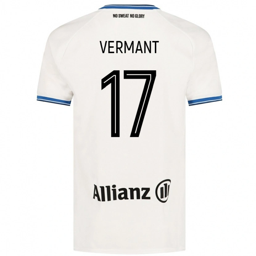 Danxen Heren Romeo Vermant #17 Wit Uitshirt Uittenue 2024/25 T-Shirt