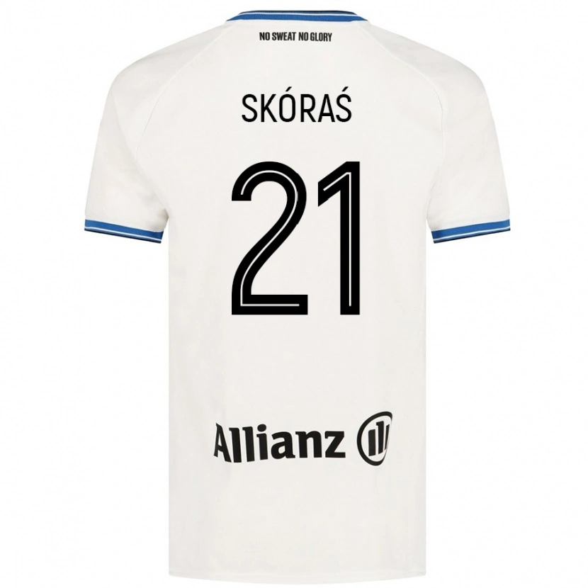 Danxen Heren Michal Skoras #21 Wit Uitshirt Uittenue 2024/25 T-Shirt