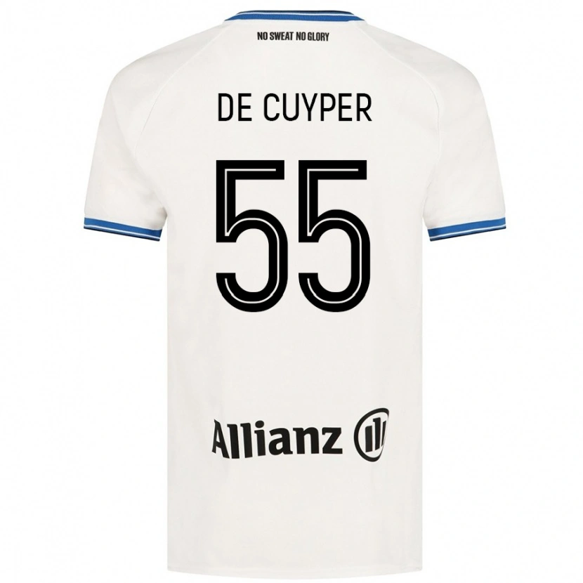 Danxen Heren Maxim De Cuyper #55 Wit Uitshirt Uittenue 2024/25 T-Shirt