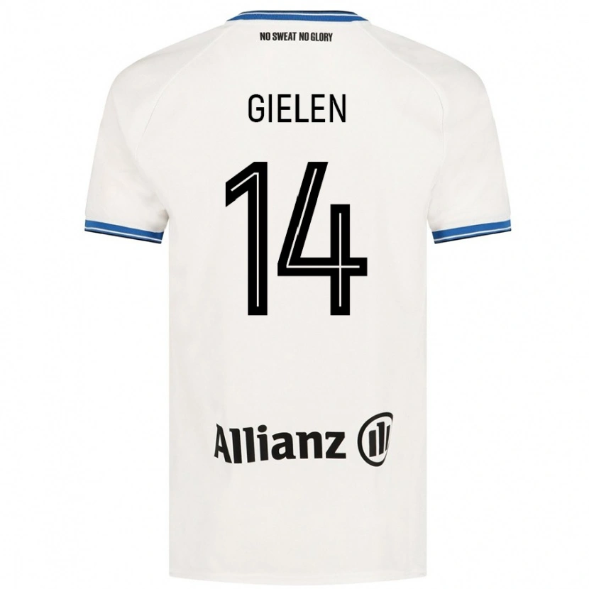 Danxen Heren Sterre Gielen #14 Wit Uitshirt Uittenue 2024/25 T-Shirt