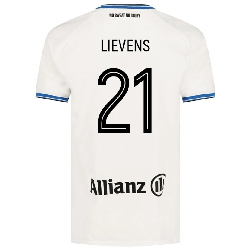 Danxen Heren Caitlin Lievens #21 Wit Uitshirt Uittenue 2024/25 T-Shirt