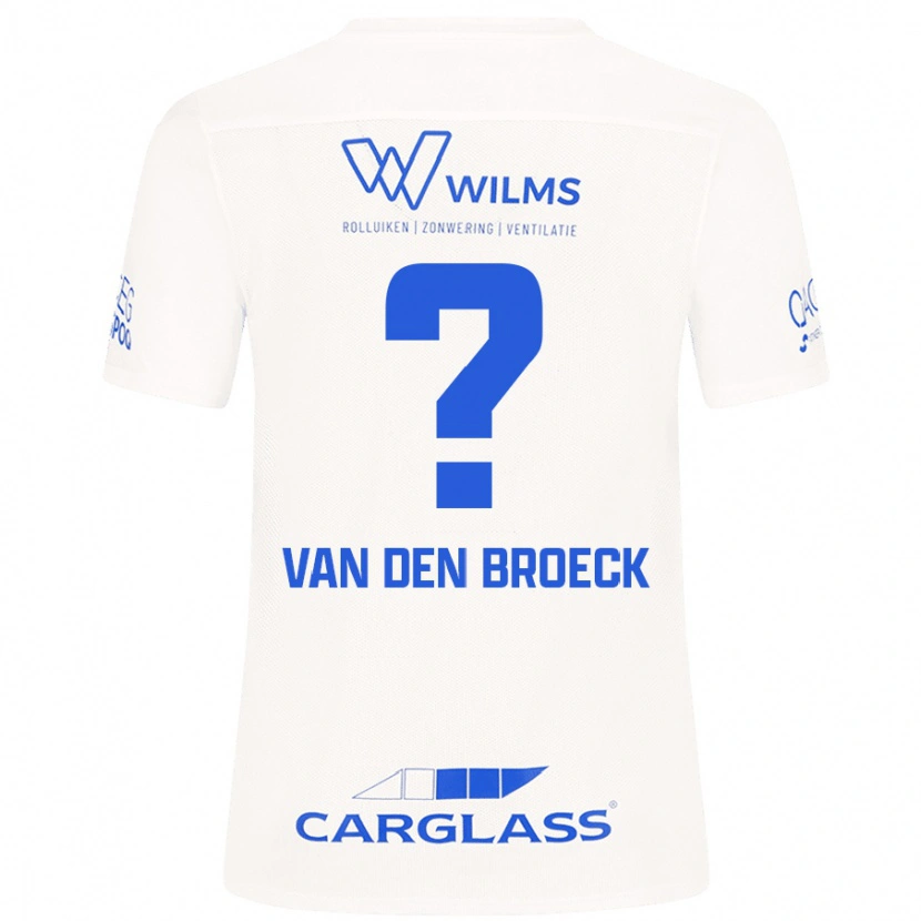 Danxen Heren Kobe Van Den Broeck #0 Wit Uitshirt Uittenue 2024/25 T-Shirt