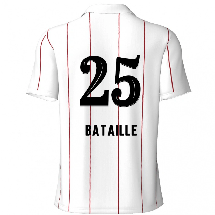 Danxen Heren Jelle Bataille #25 Wit Zwart Uitshirt Uittenue 2024/25 T-Shirt