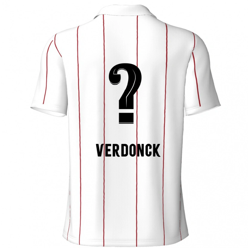 Danxen Heren Dries Verdonck #0 Wit Zwart Uitshirt Uittenue 2024/25 T-Shirt