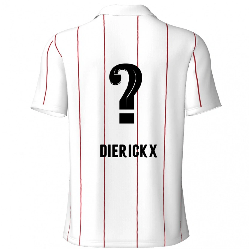 Danxen Heren Xander Dierickx #0 Wit Zwart Uitshirt Uittenue 2024/25 T-Shirt