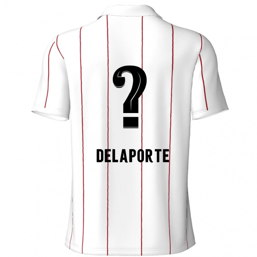 Danxen Heren Kyano Delaporte #0 Wit Zwart Uitshirt Uittenue 2024/25 T-Shirt