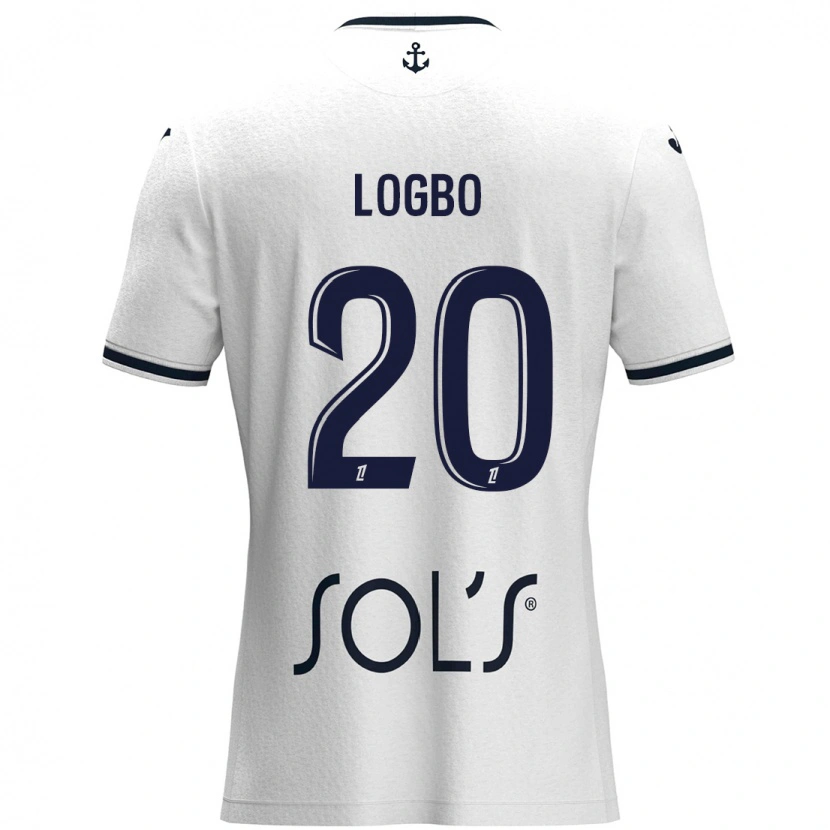 Danxen Heren Andy Logbo #20 Wit Donkerblauw Uitshirt Uittenue 2024/25 T-Shirt