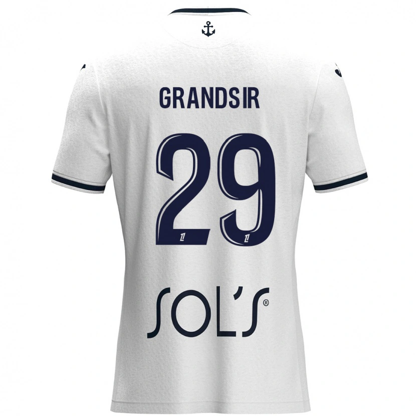 Danxen Heren Samuel Grandsir #29 Wit Donkerblauw Uitshirt Uittenue 2024/25 T-Shirt