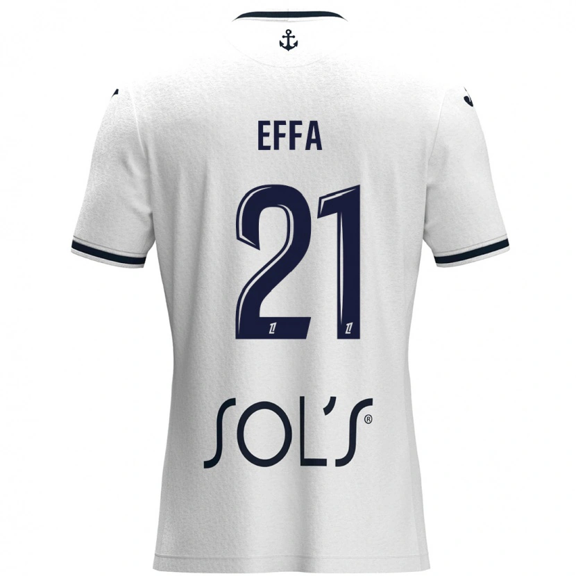 Danxen Heren Chancelle Effa Effa #21 Wit Donkerblauw Uitshirt Uittenue 2024/25 T-Shirt