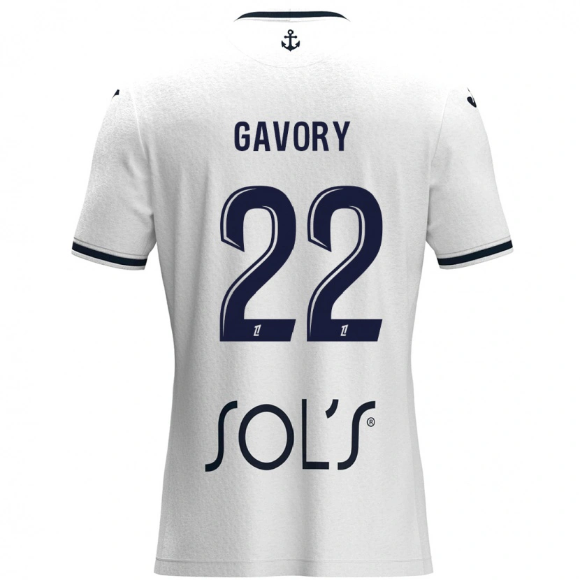 Danxen Heren Christy Gavory #22 Wit Donkerblauw Uitshirt Uittenue 2024/25 T-Shirt