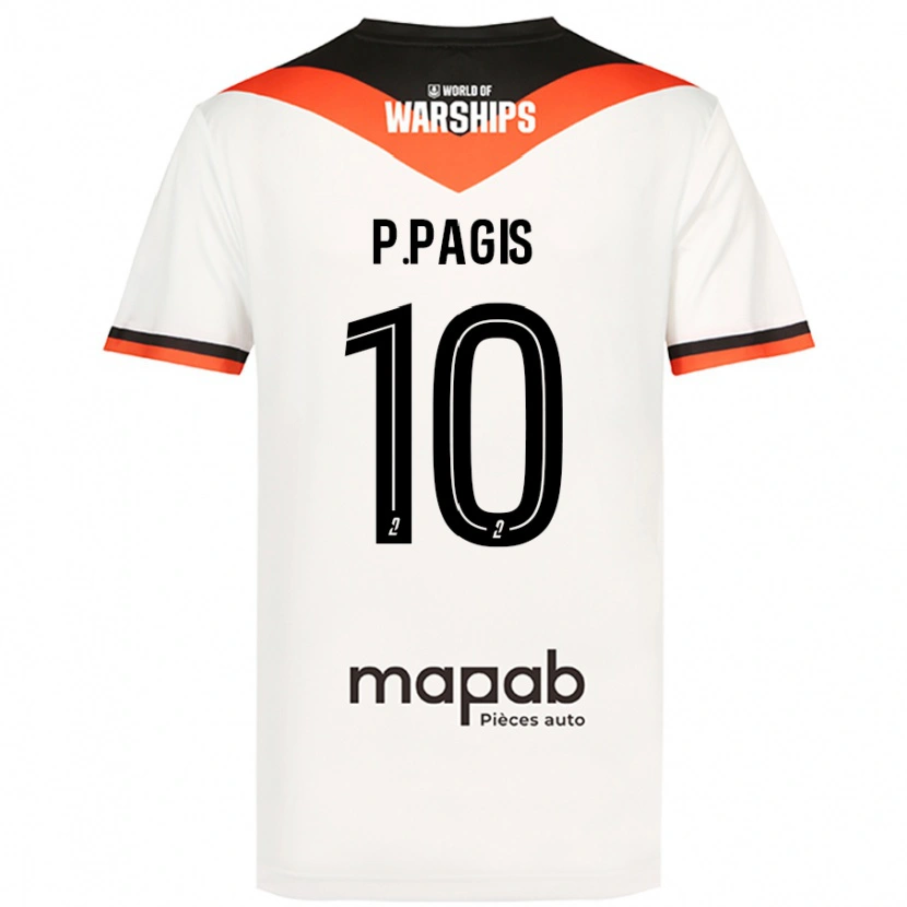 Danxen Heren Pablo Pagis #10 Wit Uitshirt Uittenue 2024/25 T-Shirt