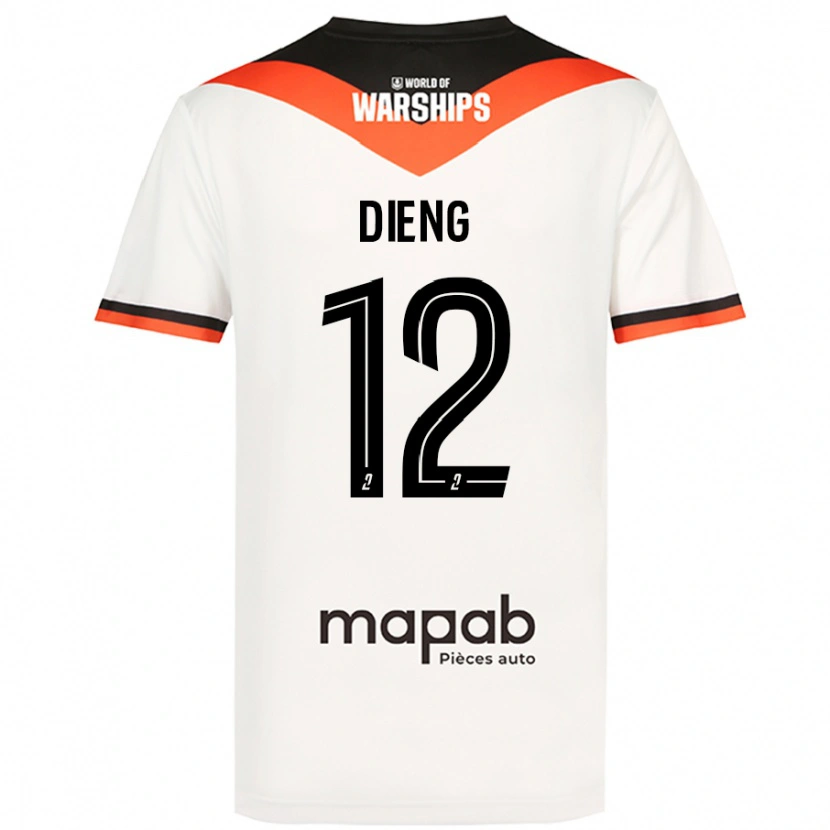 Danxen Heren Bamba Dieng #12 Wit Uitshirt Uittenue 2024/25 T-Shirt