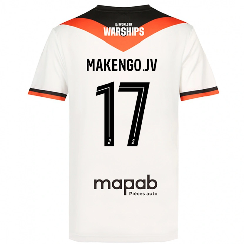 Danxen Heren Jean-Victor Makengo #17 Wit Uitshirt Uittenue 2024/25 T-Shirt