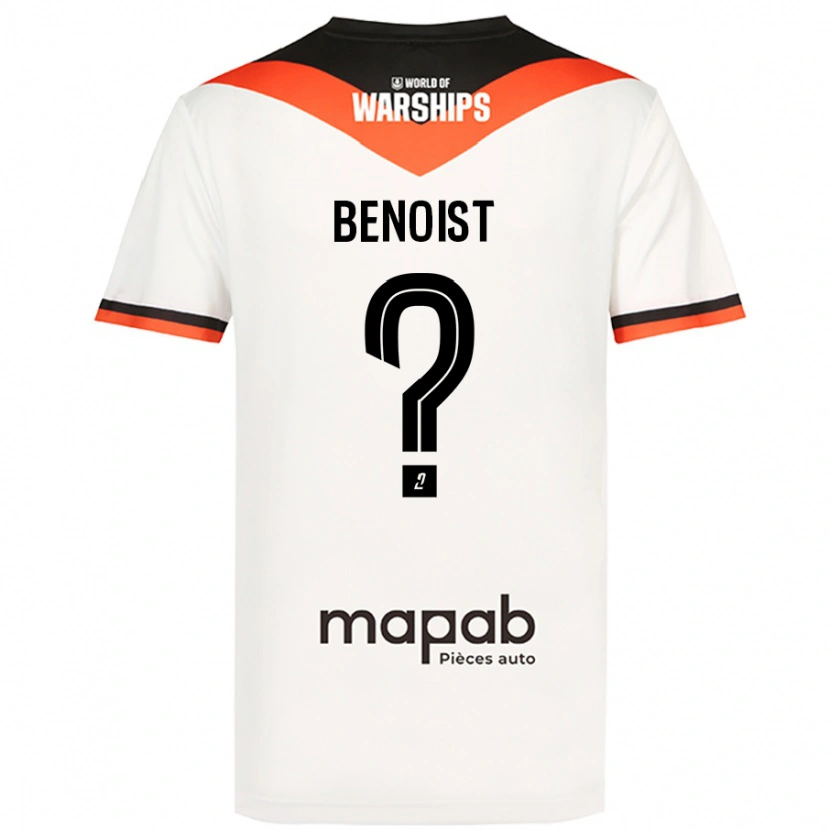 Danxen Heren Baptiste Benoist #0 Wit Uitshirt Uittenue 2024/25 T-Shirt