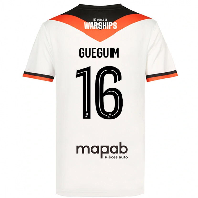 Danxen Heren Guirone Gueguim #16 Wit Uitshirt Uittenue 2024/25 T-Shirt