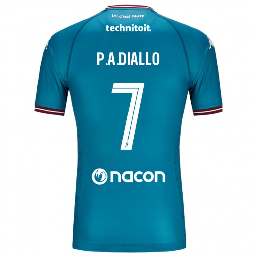 Danxen Heren Papa Amadou Diallo #7 Blauw Petrol Uitshirt Uittenue 2024/25 T-Shirt