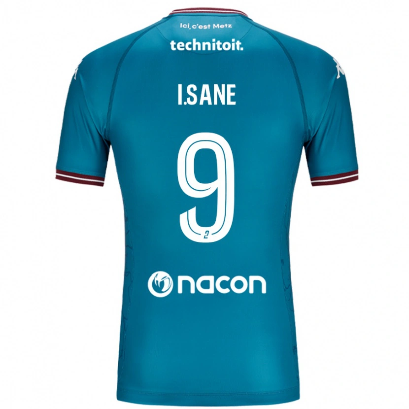 Danxen Heren Ibou Sané #9 Blauw Petrol Uitshirt Uittenue 2024/25 T-Shirt