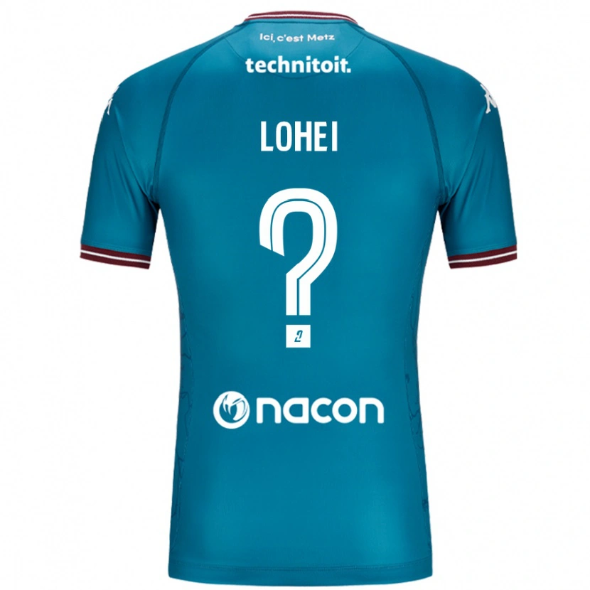 Danxen Heren Fabio Lohei #0 Blauw Petrol Uitshirt Uittenue 2024/25 T-Shirt