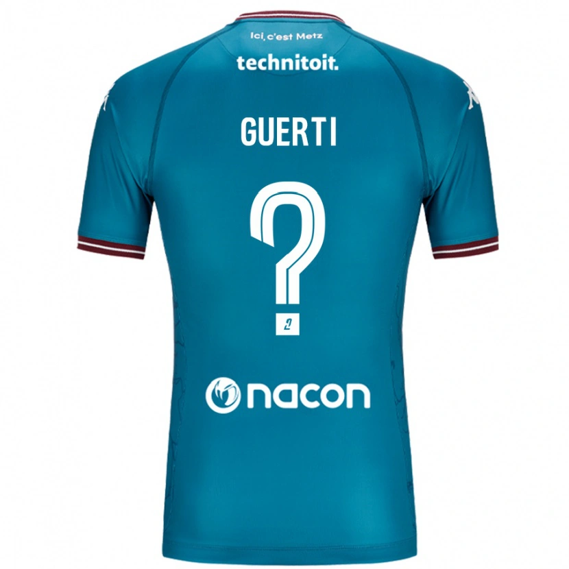 Danxen Heren Ismaël Guerti #0 Blauw Petrol Uitshirt Uittenue 2024/25 T-Shirt