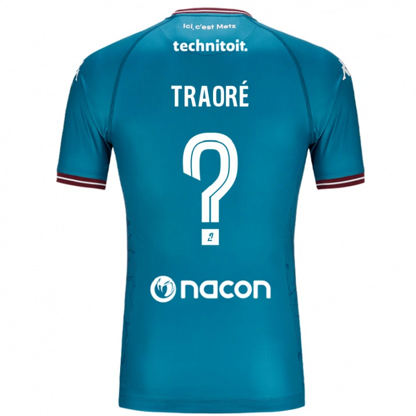 Danxen Heren Badra Traoré #0 Blauw Petrol Uitshirt Uittenue 2024/25 T-Shirt