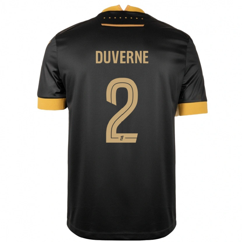 Danxen Heren Jean-Kévin Duverne #2 Zwart Bruin Uitshirt Uittenue 2024/25 T-Shirt