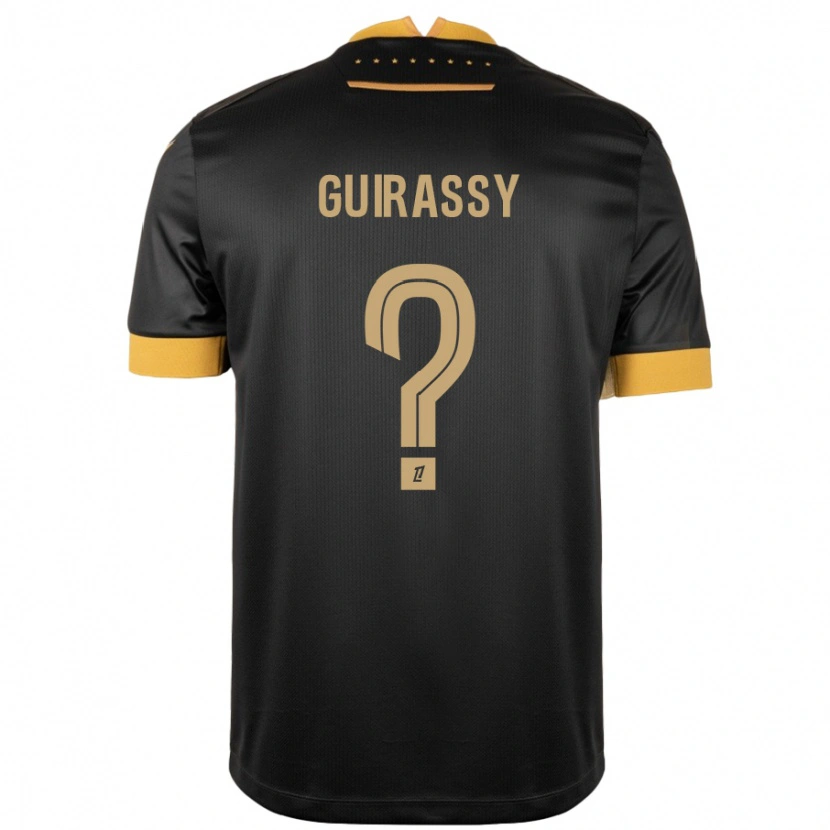 Danxen Heren Bahereba Guirassy #0 Zwart Bruin Uitshirt Uittenue 2024/25 T-Shirt