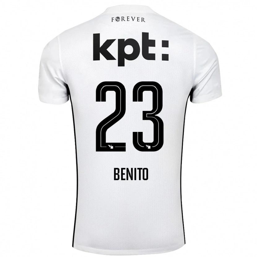 Danxen Heren Loris Benito #23 Wit Zwart Uitshirt Uittenue 2024/25 T-Shirt