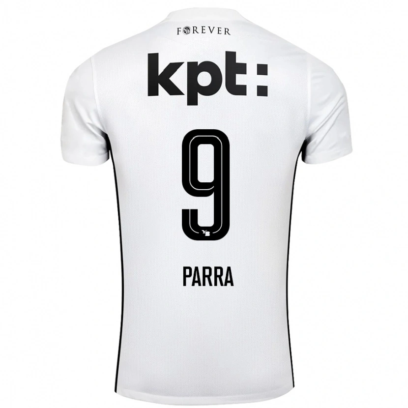 Danxen Heren Hugo Parra #9 Wit Zwart Uitshirt Uittenue 2024/25 T-Shirt