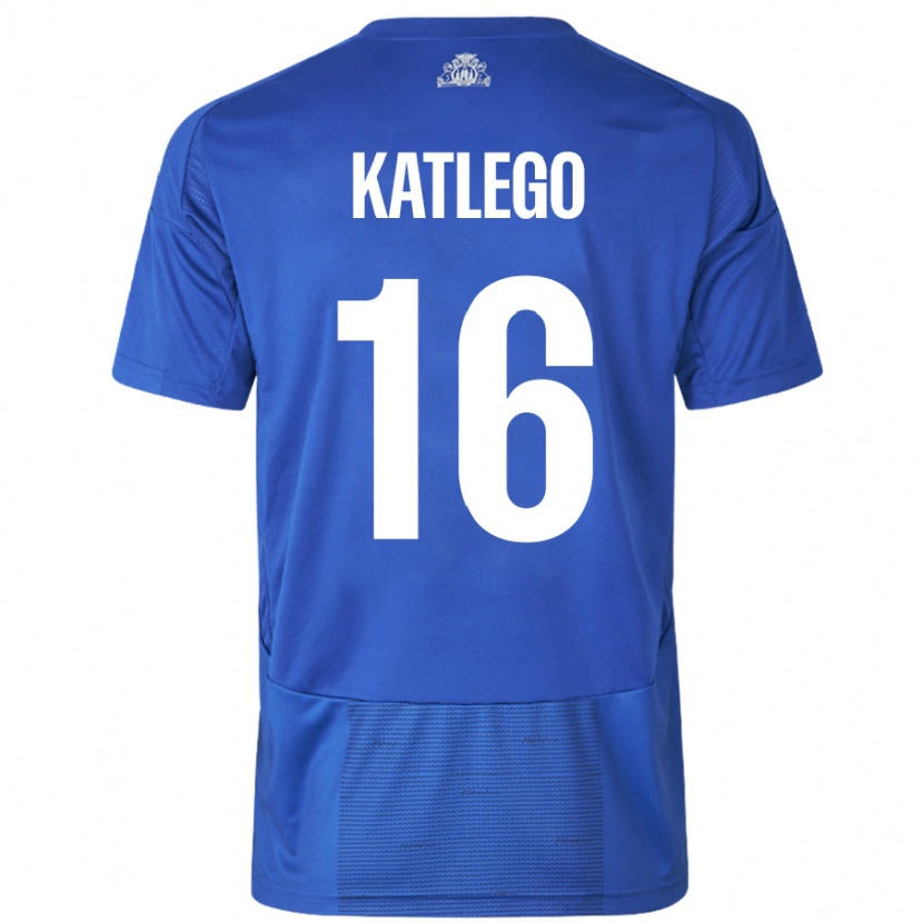 Danxen Heren David Katlego #16 Wit Blauw Uitshirt Uittenue 2024/25 T-Shirt